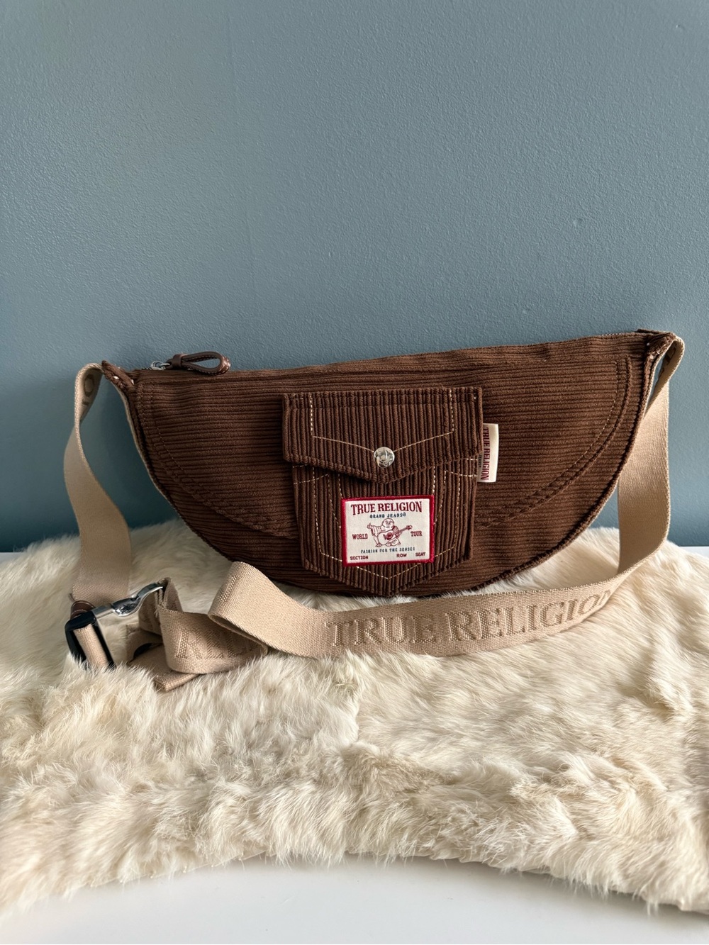 True Religion Soft Corduroy Hobo Bag